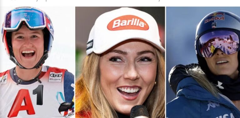 Mikaela Shiffrin reacts as 22-year-old American skier Lauren Macuga defeats Lindsey Vonn and others to win her first World Cup super-G race in Austria