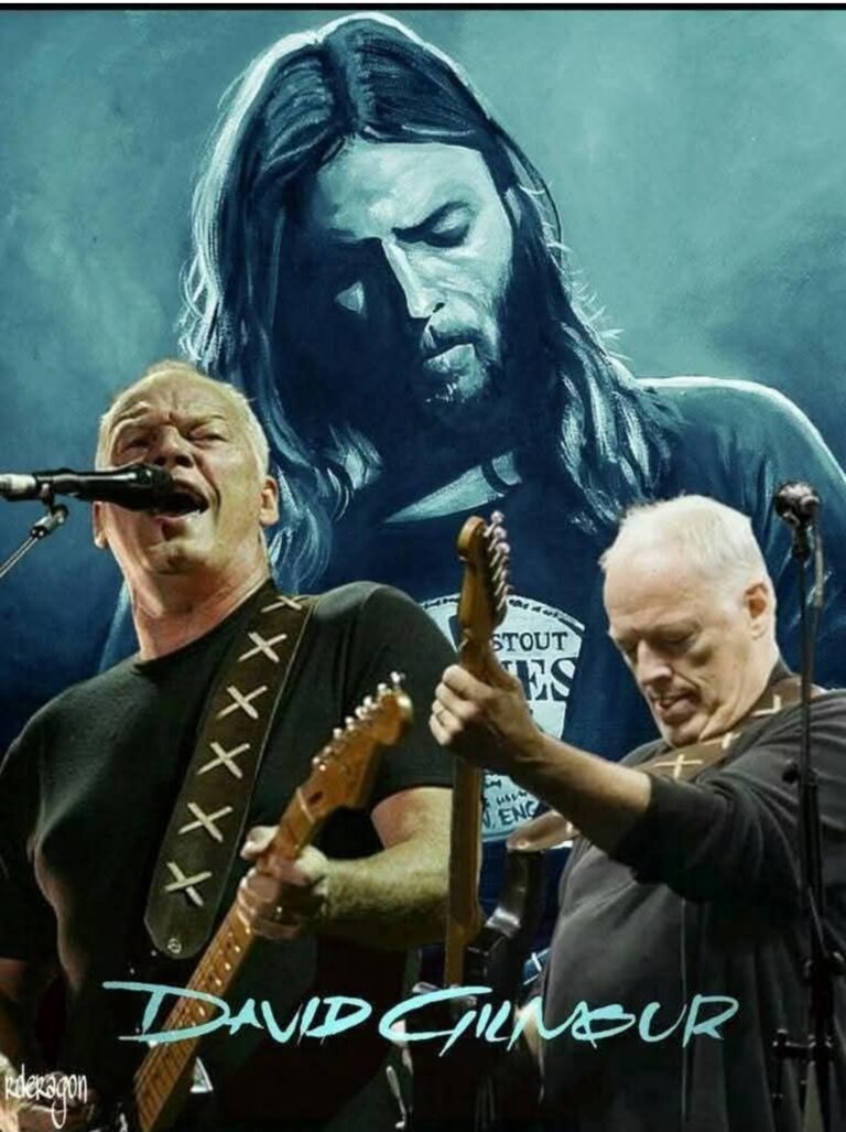 Celebrating the Legacy of Pink Floyd’s Guitar Icon: Master David Gilmour’s Awesome Artwork Honored by Rich Deragon