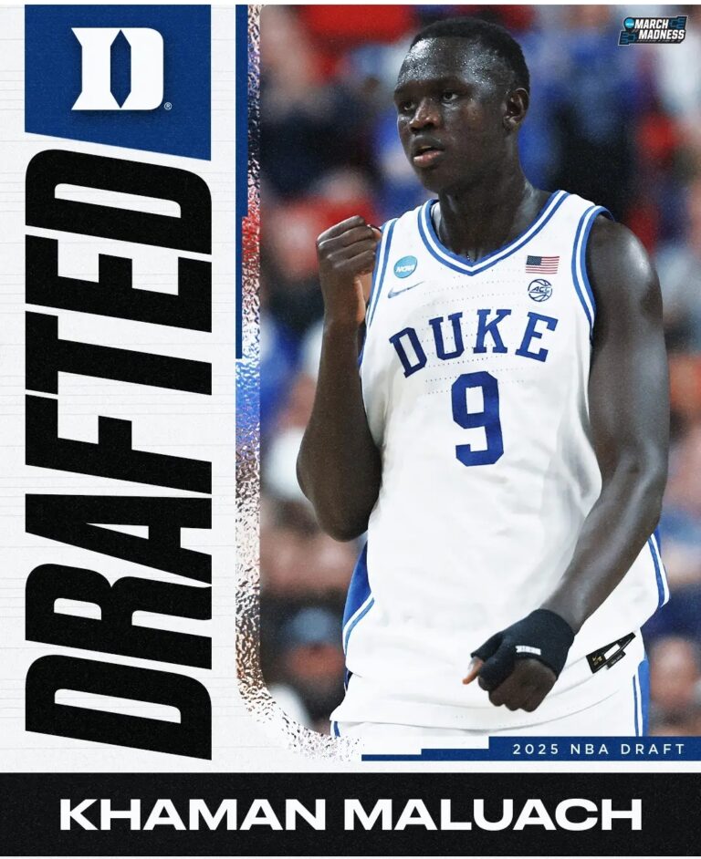 NBA DRAFT SENSATION: Khaman Maluach Makes History as Duke’s Latest Star to be Selected 10th Overall by the Houston Rockets
