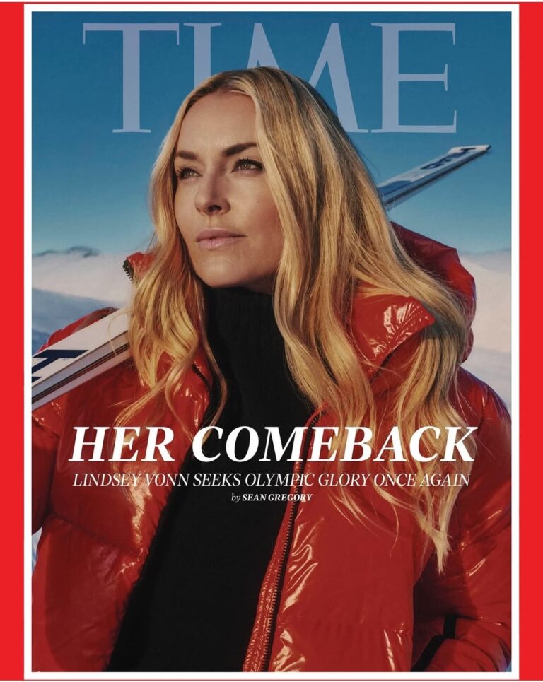 “Olympic Legend Lindsey Vonn’s Emotional TIME Magazine Cover Reveal: A Story of Resilience and Dreams!”