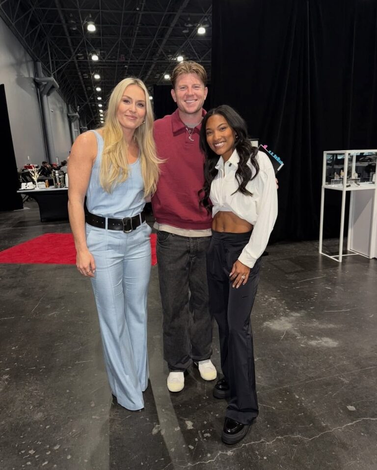 Olympic Icons Unite: Lindsey Vonn Shares Joyful Moment with Track Stars Hunter Woodhall and Tara Davis-Woodhall