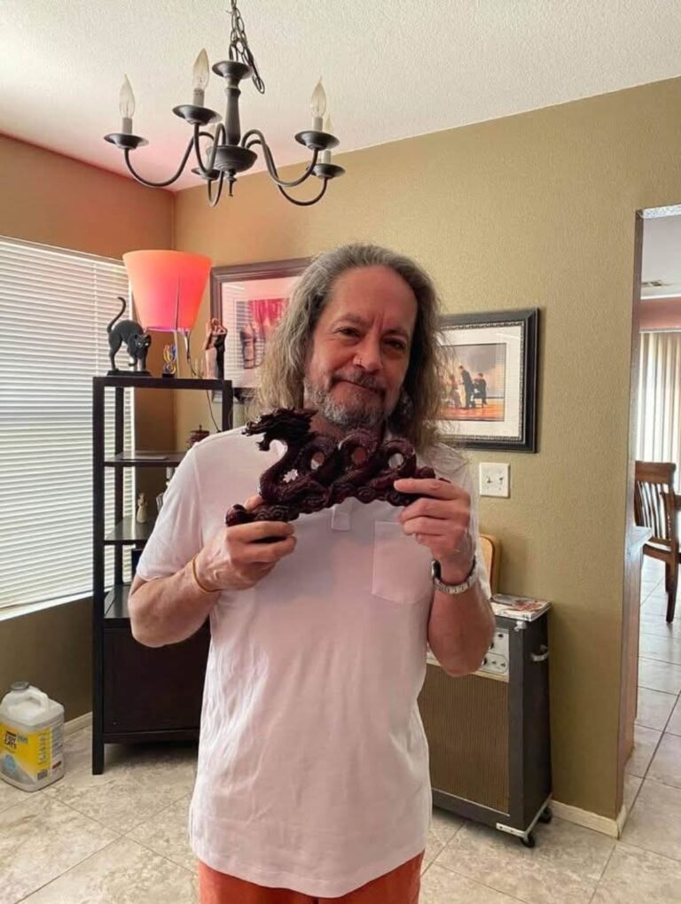 Hidden Dragon: Gold Statue in Jake E Lee’s Studio Forms “2000” – Year of the Dragon in Chinese Zodiac