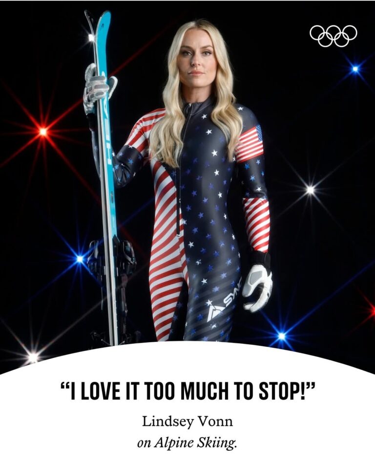 Lindsey Vonn Declares Undying Passion for Alpine Skiing: “I Love It Too Much to Stop”