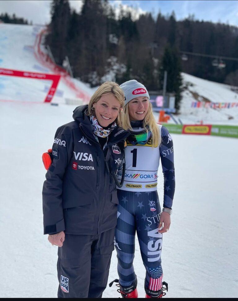 Tearful mom Eileen to Shiffrin after record 104th win: “That’s my girl!”