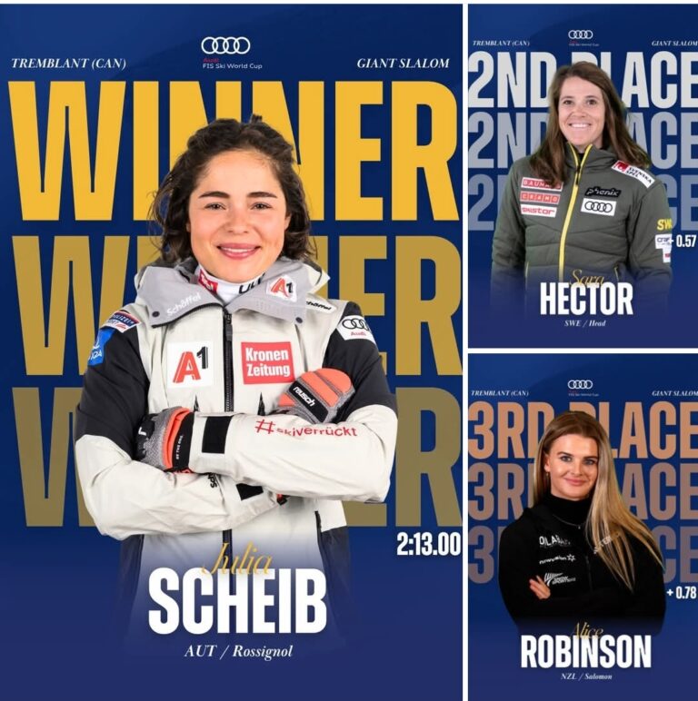 Julia Scheib Storms to Second World Cup Victory in Tremblant Giant Slalom