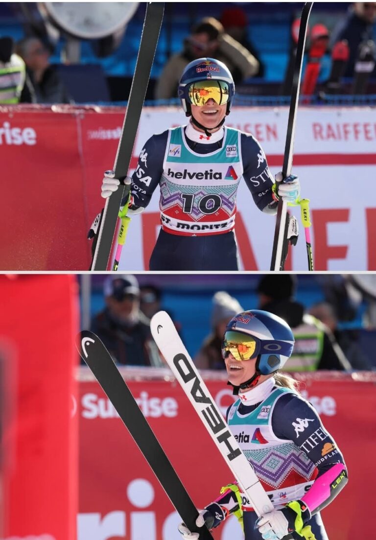 All Smiles, Zero Regrets: Vonn’s Fire Burns Bright with Dazzling Fourth in St. Moritz Super-G