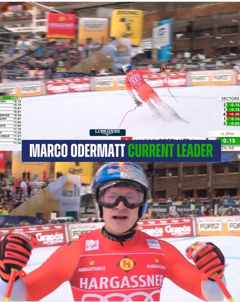 Odermatt Charges into Lead on Iconic Saslong in Rescheduled Val Gardena Downhill