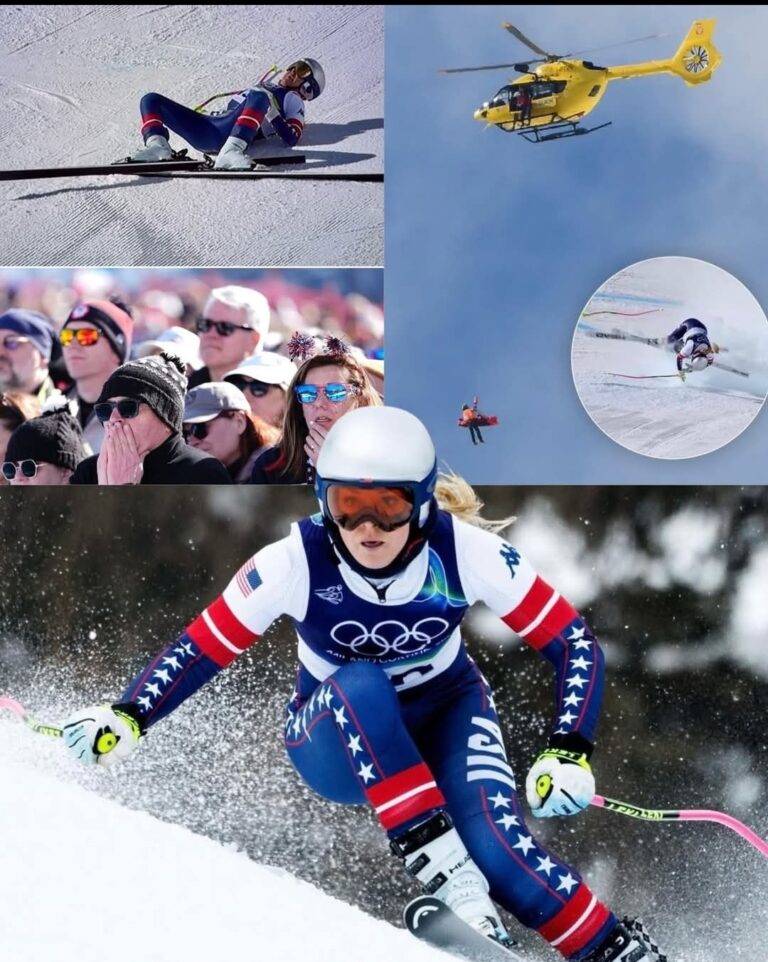 Heartbreaking! Lindsey Vonn’s Olympic Dream Shattered in 13 Seconds: Horrific Crash, Screams of Pain, Airlifted by Helicopter – Broken Leg Surgery Ends America’s Ski Legend’s Comeback