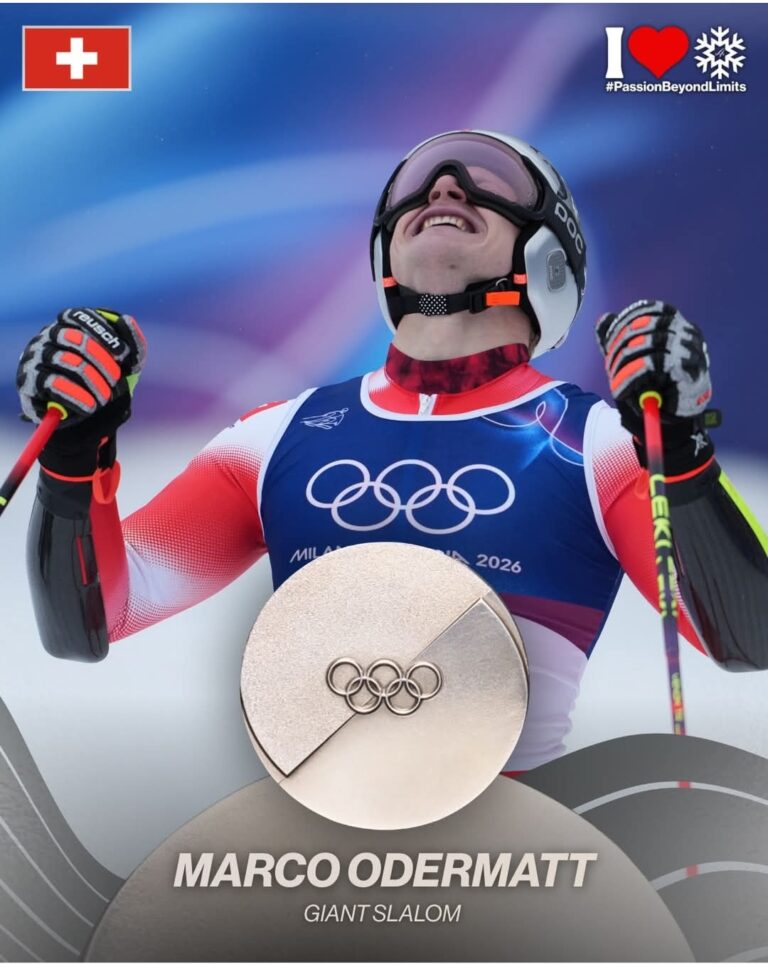 Swiss Star Marco Odermatt Secures Silver in Men’s Giant Slalom Thriller at Milano-Cortina 2026 – His Third Medal of the Games