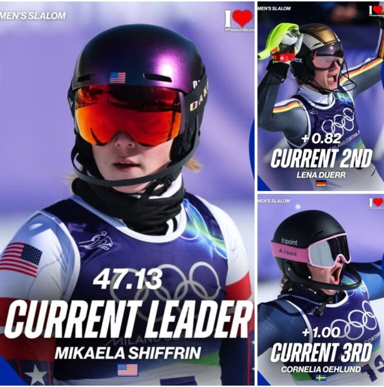 Shiffrin Blasts to Massive Lead in Olympic Slalom: 0.82-Second Edge Eyes Gold Redemption