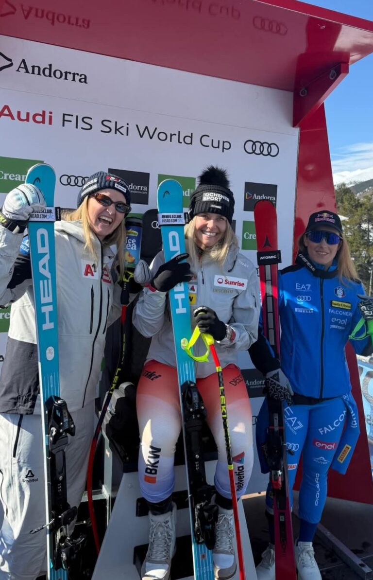 Suter Storms Ahead in Soldeu Showdown: Swiss Star Leads Tight Women’s Downhill Battle After First 30