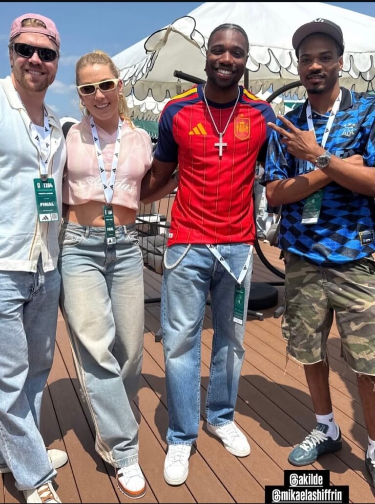 Skiing Royalty Meets Track & Skate Legends: Shiffrin, Kilde, Noah Lyles & Tyshawn Jones Just Linked Up
