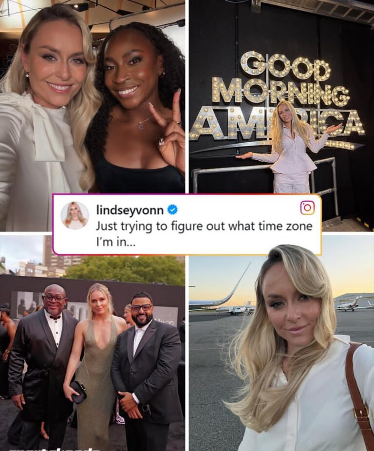 Lindsey Vonn just dropped a jet-lag caption that tennis and ski fans instantly recognized